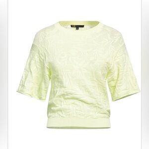 Maje Light Yellow Short Sleeve Top